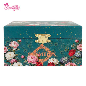 Boîte à musique florale vintage pour filles, motif paon, boîte à musique de ballerine dansante avec miroir - Product Image 2