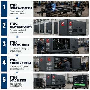 เครื่องกำเนิดไฟฟ้าดีเซลแบบเงียบ Cummins Yuchai Weichai MTU Power 100kw 200kw 300kw 400kw 500kva ระบายความร้อนด้วยน้ำ - Product Image 2