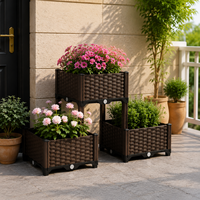 Jardinières triangulaires contemporaines en PP à fixation rapide, résistantes aux UV, robustes, modulaires, pour potager surélevé, drainage, plantes potagères cm