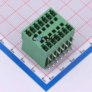 DGB381-7P2S-MG361 Plug-in Terminal Block Bent Lead Through Hole,P=3.81mm Board-to-Board / Socket - Closed 2x7P 3.81mm Green - Product Image 1