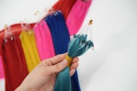Ekstensi Rambut Remy Brasil Super Double Drawn Micro Beads Nano Rings Feather Extension Machine Double Weft Warna Dapat Disesuaikan