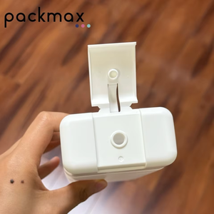 Eco-friendly <b>Flat</b> Rectangle <b>White</b> Plastic Bottle with Flip Top <b>Cap</b> for Empty Cosmetic Shampoo Packaging - Product Image 5