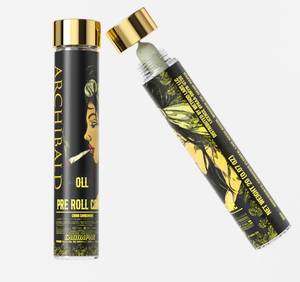 Trung Quốc Thực Hiện Tùy Chỉnh Sticker 120Mm Thủy Tinh Borosilicate Thảo Mộc Khói Cone Ống Trẻ Em Chịu Mài Mòn Thẳng Cuộn Trước Ống Với Vít Cap - Product Image 3