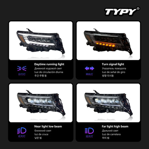 ชุดไฟหน้า TYPY สำหรับ Toyota Prado ปี 2018-2023: ไฟเดย์ไลท์แบบ LED และไฟเลี้ยวแบบ Sequential สำหรับ Prado รุ่นใหม่ - Product Image 4