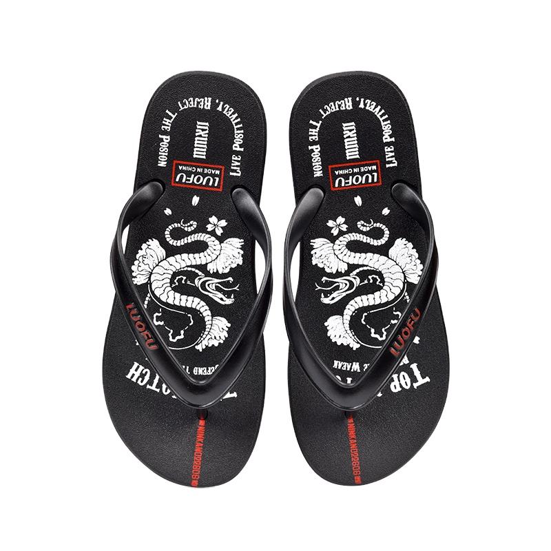 LUOFU pvc slipper flip-flop del drago di stile cinese baxter