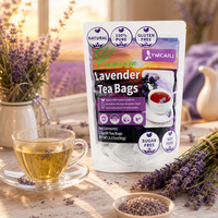 Thé à la lavande aux fleurs et herbes, 60 sachets, 90g, sans caféine, pour une tasse du soir, infusion apaisante, douce et chaude, pour le quotidien