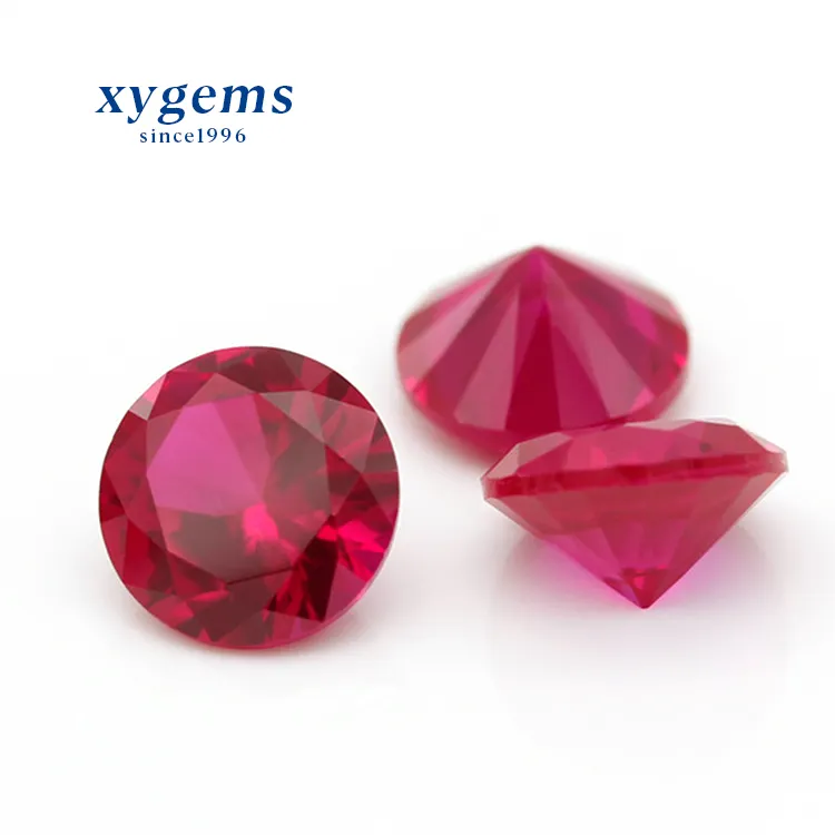 Xygems Lab Red Ruby Stone Top Kwaliteit Korund Rood Ruby 5 # Losse Edelstenen Synthetische 1.0Mm ~ 3.0Mm