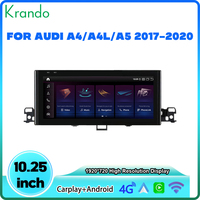 Navigation automobile 10,25 pouces pour Audi A4 A4L A5 B8 B9 2017-2020, autoradio multimédia Android, unité principale stéréo, CarPlay sans fil, GPS 4G