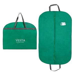 Logotipo de impresión personalizado <span class=keywords><strong>verde</strong></span> grande hombres <span class=keywords><strong>traje</strong></span> almacenamiento ropa organizador bolsas cubierta para ropa - Product Image 2