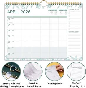 2026 2027 High Quality Customized <b>Large</b> Weekly Wall <b>Calendar</b> Tear-off Design with Pocket and Art Paper Options - Product Image 5