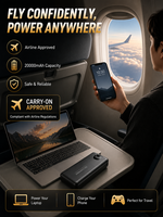 AC Fişli 20000mAh Güç Bankası Dahili Kablolar 35W USB-C Hızlı Şarj Seyahat Güç Bankası Günlük Şarj için Taşınabilir Şarj Cihazı
