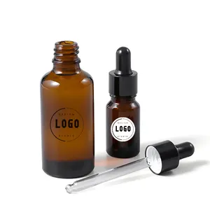 15ml 20ml 2oz yağ 60ml amber serum göz damlalık şişeleri göz dağıtıcı bırakarak uçucu yağ cam şişe göz için şişe ambalajı