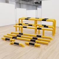 Barrière de protection robuste à double poteau en U pour quai de chargement et atelier