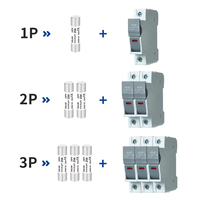 Fusible CC haute tension 10X38 1000V Protection des semi-conducteurs à action rapide pour ferme solaire et système d'énergie éolienne