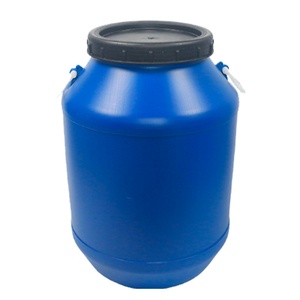 Cubo de Plástico Azul de 8 Galones con Boca en Espiral de HDPE Nuevo - Product Image 1