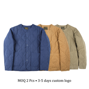 Giacca Trapuntata da Uomo con Logo Personalizzato, Stile Vintage M65, <span class=keywords><strong>Senza</strong></span> Colletto, Leggera, Basso MOQ - Product Image 2