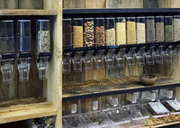ECOBOX 	   Bac à nourriture en vrac à choisir et à mélanger, noix, graines, bonbons, céréales, distributeur de nourriture en vrac, bac à gravité, distributeur de noix en vrac, nourriture sèche pour magasin