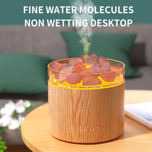Nueva simulación de piedra de sal de cristal USB difusor de aceite esencial hogar escritorio atmósfera noche luz humidificador de agua - Product Image 4