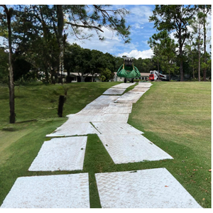 Heavy Duty Ground Protection <b>Mats</b> for Road Construction HDPE Plastic Trackway Flooring PE Ground Plate for Road Construction - Product Image 2