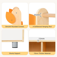 Porte-vêtements et organisateur de costumes pour enfants en forme d'arbre avec rangement pour déguisements pour chambre d'enfant, salon, salle de jeux