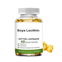 Capsules de lécithine de soja OEM Ausreson, certifiées Halal, 500mg, en vrac, pour la santé, supplément de soja en gélules molles
