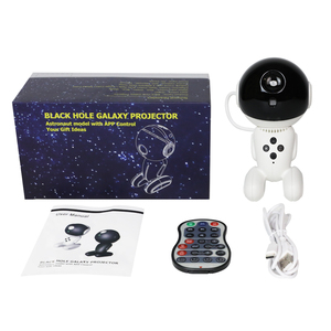 Projecteur Robot 14 Couleurs <span class=keywords><strong>Veilleuse</strong></span> Aurore Lampe Étoile Lune Haut-parleur Projecteur de Bruit Blanc Télécommande Lumières <span class=keywords><strong>Plafond</strong></span> Nuage - Product Image 6