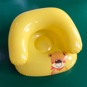 Canapé gonflable pour enfants, ours jaune, siège de bain pour bébé en PVC, siège gonflable pour la maison - Product Image 2