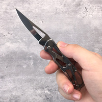 Couteau pliant multifonction en acier inoxydable, lame de 5,5 cm, pour peler les fruits, portable, pour le camping, la survie, mini porte-clés