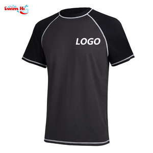 Quick Dry <strong>Men</strong> Short Rash Guard Custom LOGO OEM ODM UPF 50+ Polyester <strong>Swimming</strong> <strong>T</strong>-<strong>shirt</strong> <strong>for</strong> Surfing Fishing - Product Image 1