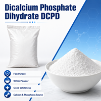 Phosphate dicalcique dihydraté (DCP) de qualité alimentaire, poudre cristalline blanche, améliorant nutritionnel, 25 kg/sac, durée de conservation de 24 mois