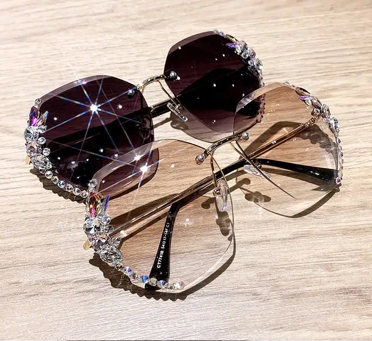 Custom wholesale shades eyewear trend cutting lens gradient female uv400 sunglasses women for ladies 2023 sun glasses