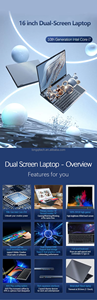 Ordinateur <span class=keywords><strong>portable</strong></span> à <span class=keywords><strong>double</strong></span> écran tactile, ordinateur <span class=keywords><strong>portable</strong></span> 16 pouces, processeur Intel I7, 16/32 Go + 128/512/1 To - Product Image 6