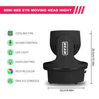 Mini Cabeza Móvil Beam Spot 150W para Escenario con 6 LEDs Ojo de Abeja RGBW de 15W para Discoteca, Club Nocturno, DJ con Efectos Sharpy Beam