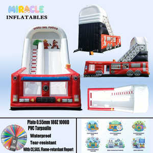 Parc <span class=keywords><strong>de</strong></span> trampolines gonflables géants pour camions <span class=keywords><strong>de</strong></span> pompiers, <span class=keywords><strong>aire</strong></span> <span class=keywords><strong>de</strong></span> <span class=keywords><strong>jeux</strong></span> <span class=keywords><strong>gonflable</strong></span> extérieure pour enfants - Product Image 2