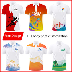 Vêtements de travail amples personnalisés à manches longues de course pour chemises à séchage rapide en polyester tricoté, sublimation, bouton, broderie, logo imprimé - Product Image 3