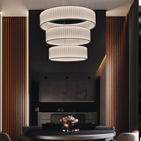 Nordic Light Luxe Creative Salon Chambre Restaurant Bar Boutique De Vêtements Café Anneau De Soie Lustre