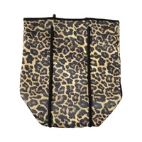 Sac de plage personnalisé de grande capacité de luxe en néoprène léopard sac fourre-tout personnalisé pliable à la mode sac à provisions pour les femmes