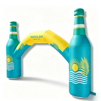 Arche gonflable avec deux piliers pour bouteilles de vin, arche d'entrée gonflable pour la promotion de marques de boissons et de bières, arche publicitaire pour événements