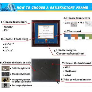 กรอบใบรับรองเรียนจบสีขาวดำเบอร์กันดีขนาด8.5x11กรอบประกาศนียบัตร A4 - Product Image 6