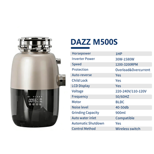 เครื่องกำจัดเศษอาหาร <span class=keywords><strong>DAZZ</strong></span> M500S รุ่นขั้นสูง ทำจากสแตนเลส สำหรับใช้ในครัว - Product Image 4
