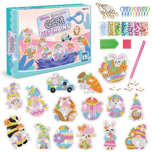 Edelstein Kunst Kinder Diamant Edelstein Malerei Kit mit 5D Edelstein Schlüssel bund Mädchen Spielzeug Ostern Valentinstag Geschenk - Product Image 3