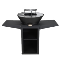 Nouveau produit - Barbecue multifonctionnel pour la fête des pères - Grill extérieur - Bois de chauffage - Acier au carbone durable - Table de cuisson extérieure
