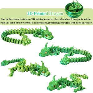 Juego de Huevos de Dragón Amarillo y Verde Impresos en 3D Jinccai Longbao, Juguete Educativo de Plástico Articulado para Niños, Sorpresa de Pascua - Product Image 3