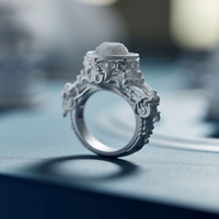 Service d'impression de Jewelry-3D en plastique SLA/FDM imprimé en 3D de conception personnalisée pour des pendentifs et des boucles d'oreilles de collier uniques