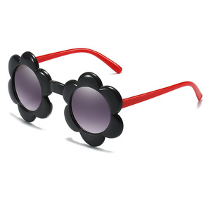 Lunettes de soleil pour enfants, forme de fleur, monture ovale, colorées, à la mode, pour bébés, confortables et tendance - Product Image 1