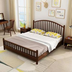 Cama Nórdica de Madera Maciza, Acabado Natural, Cama Doble de 1.8m; Cama Windsor de Madera Maciza Elegante de 1.5m para Alojamientos Turísticos; Cama Princesa - Product Image 3