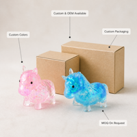 Jouets Squishy Licorne à Paillettes Liquides Anti-Stress TPR Extensibles Sensoriels pour Enfants et Adultes – Vente en Gros