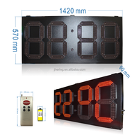 Jhering 18 pouces rouge grande horloge de température LED numérique électronique extérieur fer boxe GPS minuterie affichage