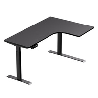 Escritorio de mesa de juegos de altura ajustable de elevación eléctrica de PC de doble motor cómodo cuadrado de 2 etapas