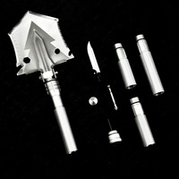 Pelle pliante en acier inoxydable avec manche en aluminium Outil multifonctionnel de jardinage et de camping pour le bricolage